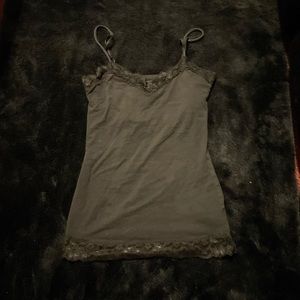 Black tank top with lace